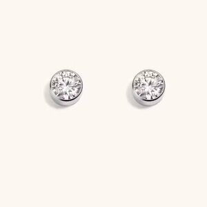 Maison Miru Tiny Crystal Stud Earrings
